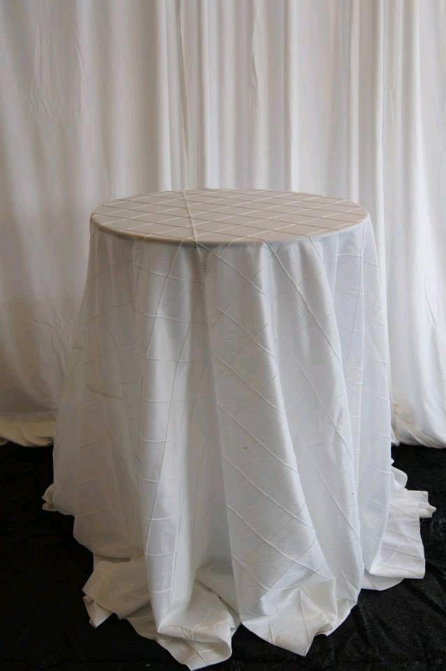 Where to find WHITE PINTUCK TABLEDRAPE in Petoskey