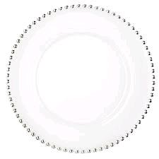 Rental store for CHARGER, GLASS W SILVER BEAD TRIM 13 in Petoskey MI